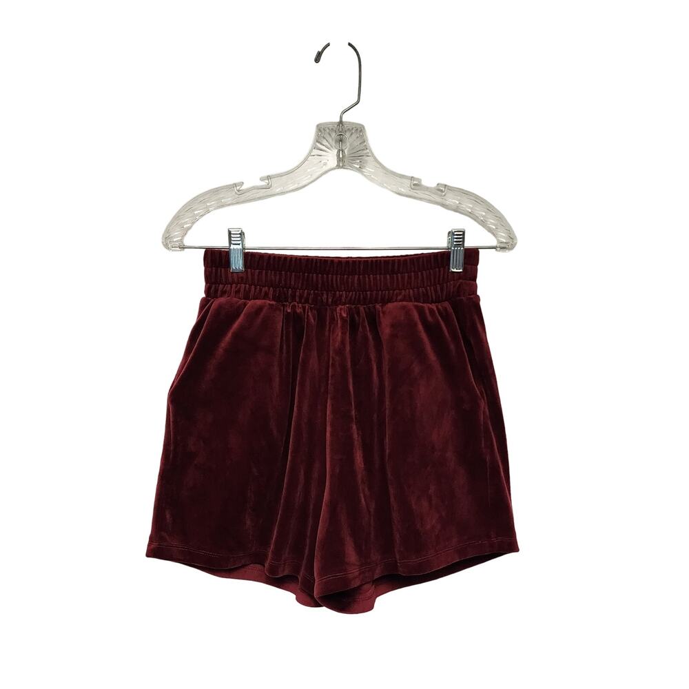 Zenana Velvet Red Wine Short Size Small